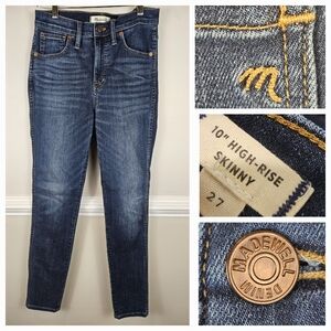 Madewell 10" High Rise Skinny Jeans Size 27 in Danny Wash A0312